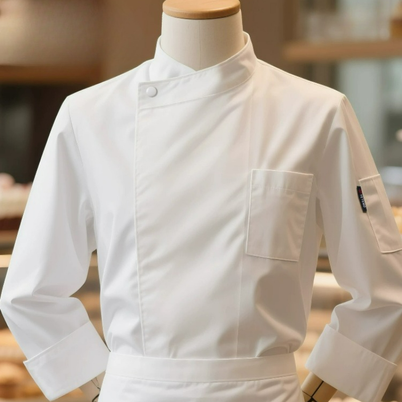 Commercial Kitchen Services - Şef Ceketi Kısa/Uzun Kollu Saf Renk