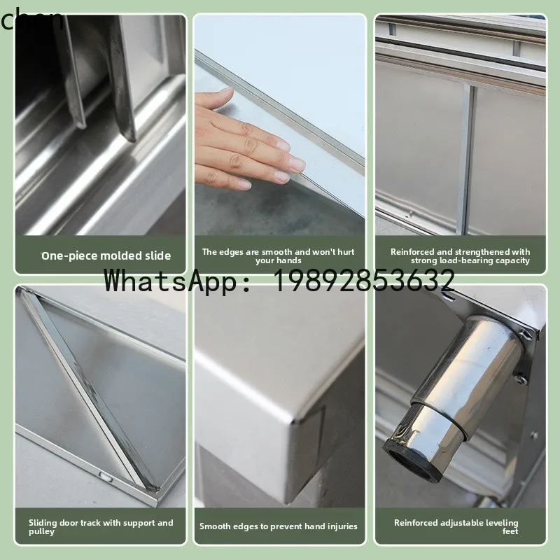 Commercial Kitchen Worktops - H29- Mutfak Paslanmaz Çelik Tezgahı, Sürgülü