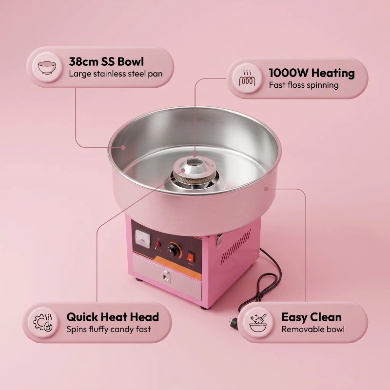 Candy Floss Machine Commercial - Ticari Elektrikli Pamuk Şeker Makinesi Şeker