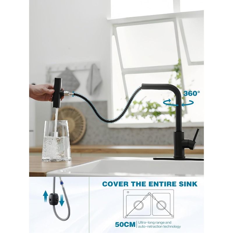 Commercial Kitchen Sprayer - Mutfak Muslukları Çekmeli Püskürtmeli Şelale Tek