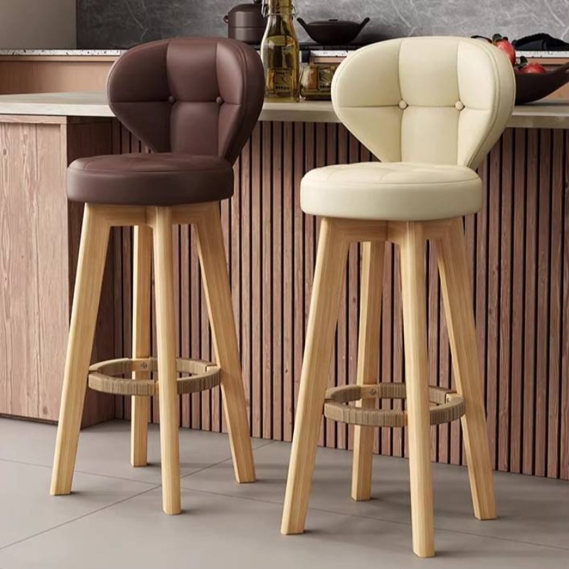 Commercial Kitchen Designer - Ahşap Ayaklı Benzersiz Bar Tabureleri Döner