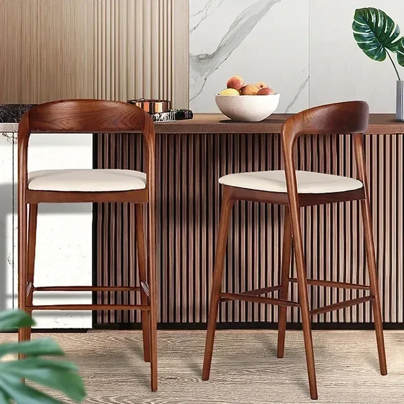 Commercial Kitchen Designer - Vintage Ahşap Tasarımcı Bar Sandalyeleri Modern