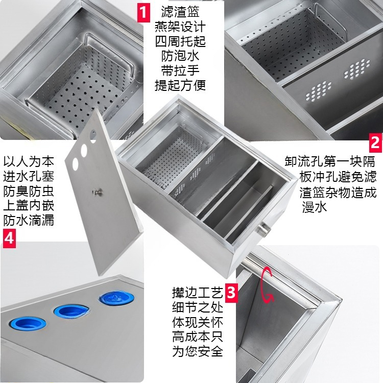 Paslanmaz çelik yağ tutucu yağ - Commercial Kitchen Water Filter incelemesi ve fiyatı